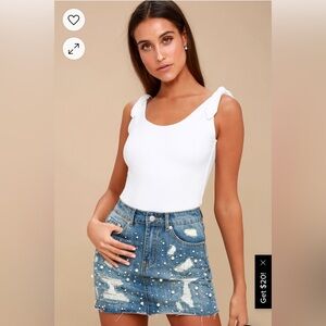 Lulus Pretty Pleased White Tie-Strap Bodysuit